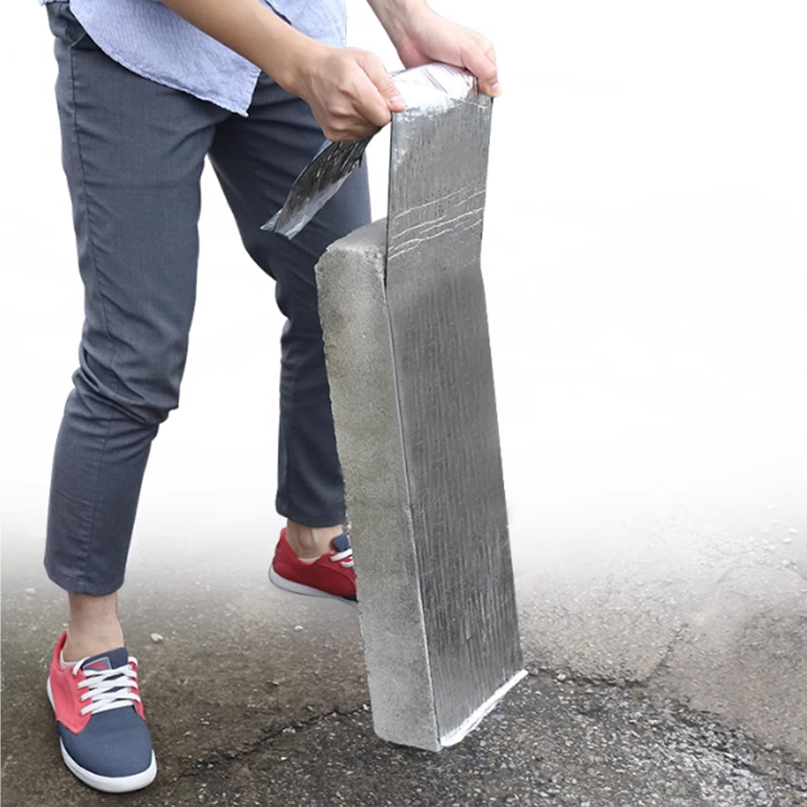 Cinta de Bituminosa Impermeable,Cinta de Sellado Autoadhesiva de Aluminio,Cinta de Reparación,para Fugas de Techo,Huecos de Alféizares,Roturas de Tuberías,Personalizable (0.4x5m)