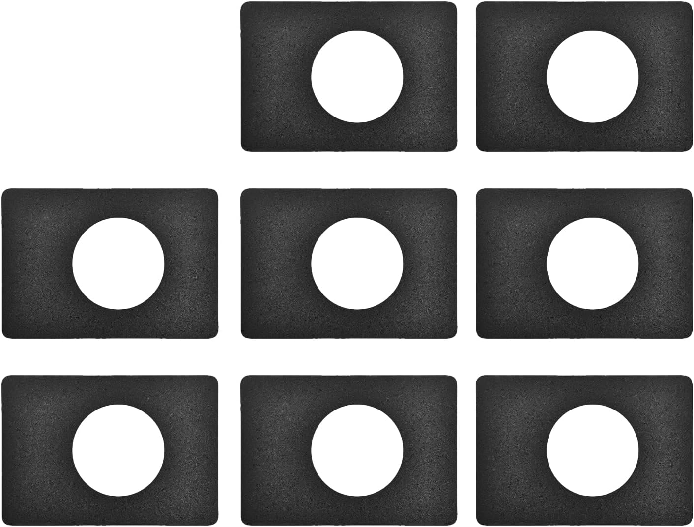 Door Reinforcement Plate, Door Lock Repair Plate, Door Knob/Lever/Deadbolt Fixing Filler Cover Plate, Black Finish (8PCS)