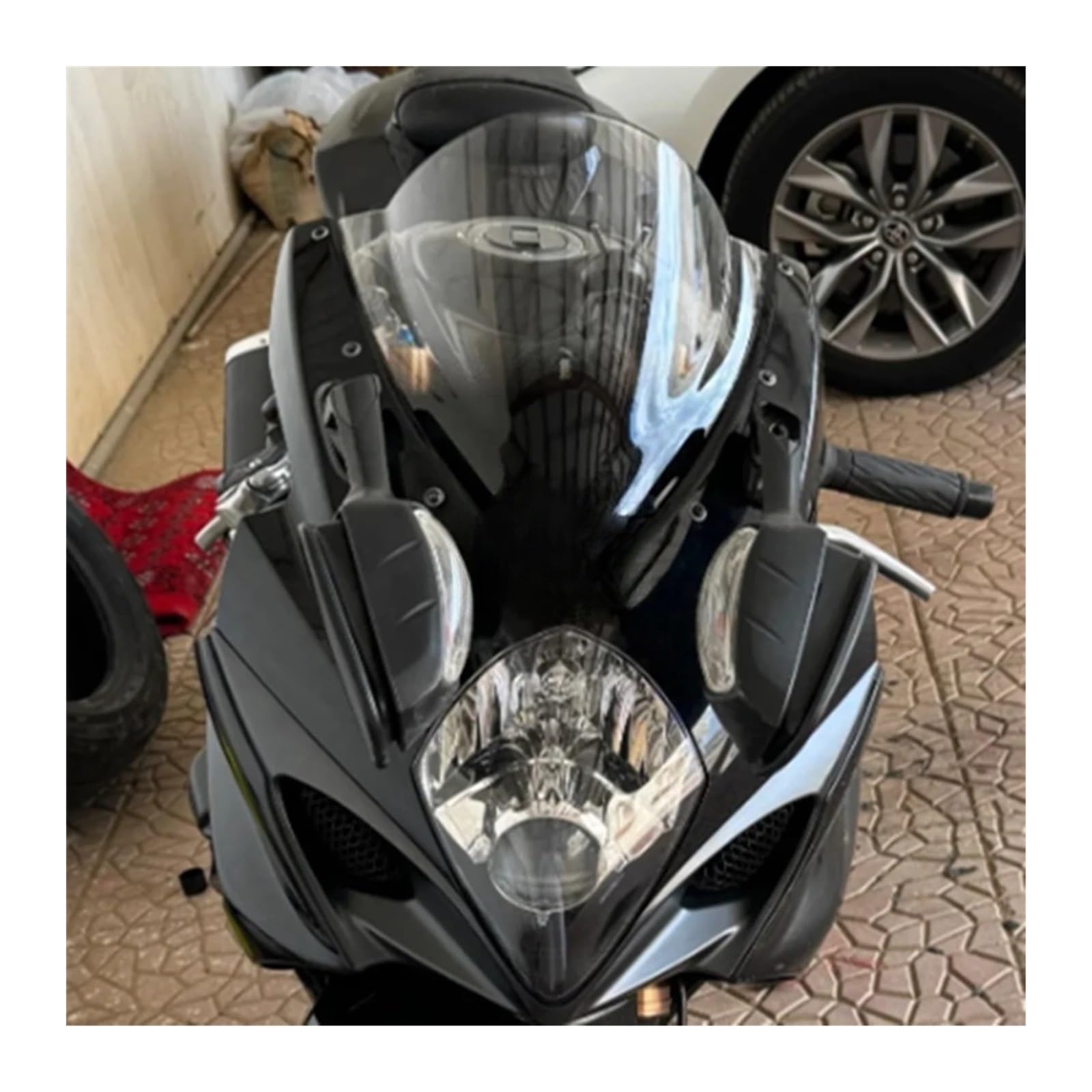 Motorrad windabweiser Motorrad Für GSXR1000 Für GSXR 1000 K7 2007 2008 Windabweiser Glas Windschutzscheibe Windschutz Wind Splitter