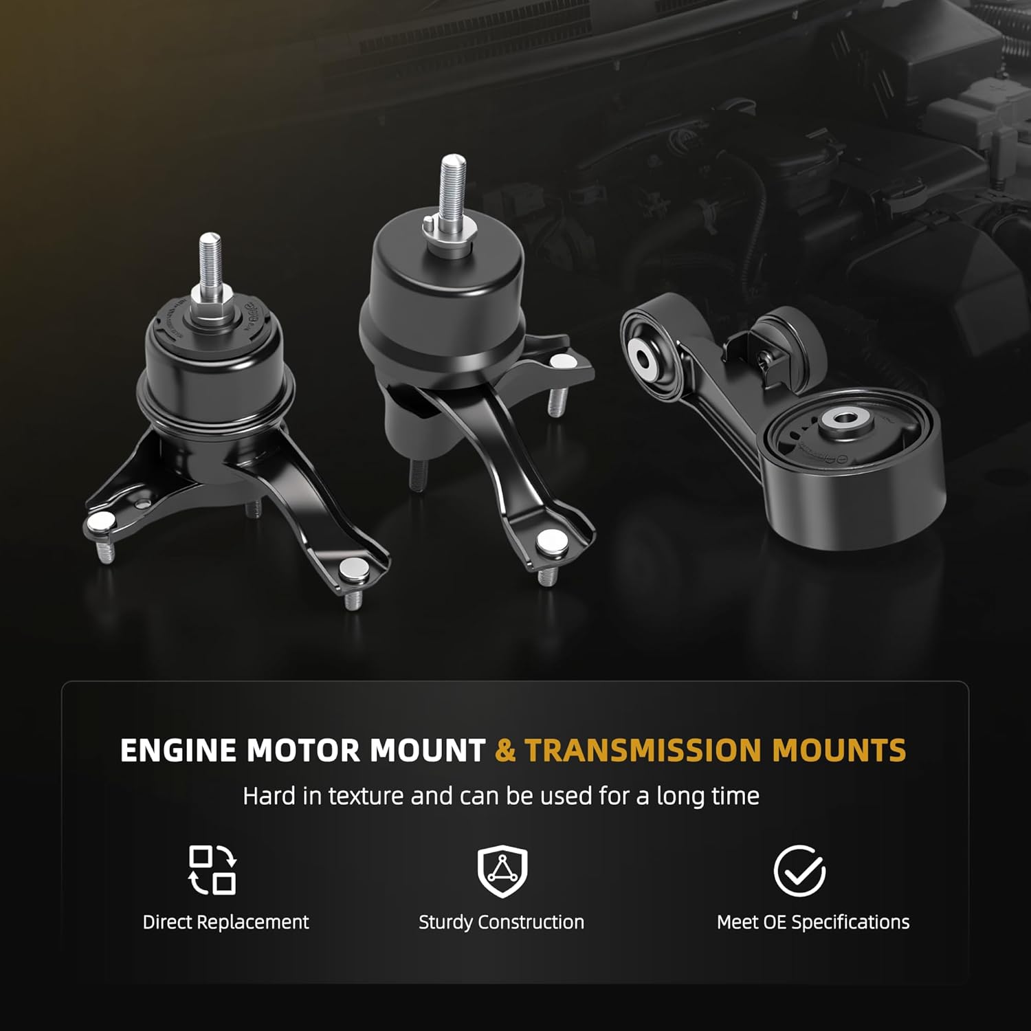 3pcs Engine Motor Mount and Transmission Mount Compatible with Lexus ES350 2007-2012 V6 3.5L OE A4288,A62060 Front Right Motor Mount Transmission Mount Rear Torque Strut Mount