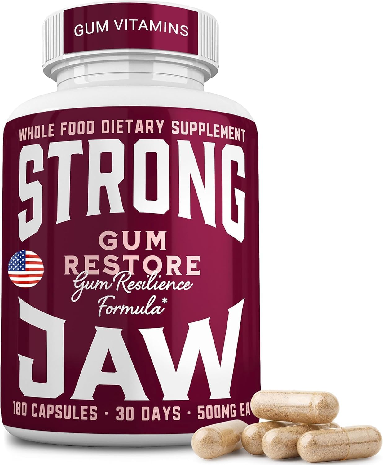 Gum Health Supplement – Capsules for Gum & Oral Care – 180 Capsules