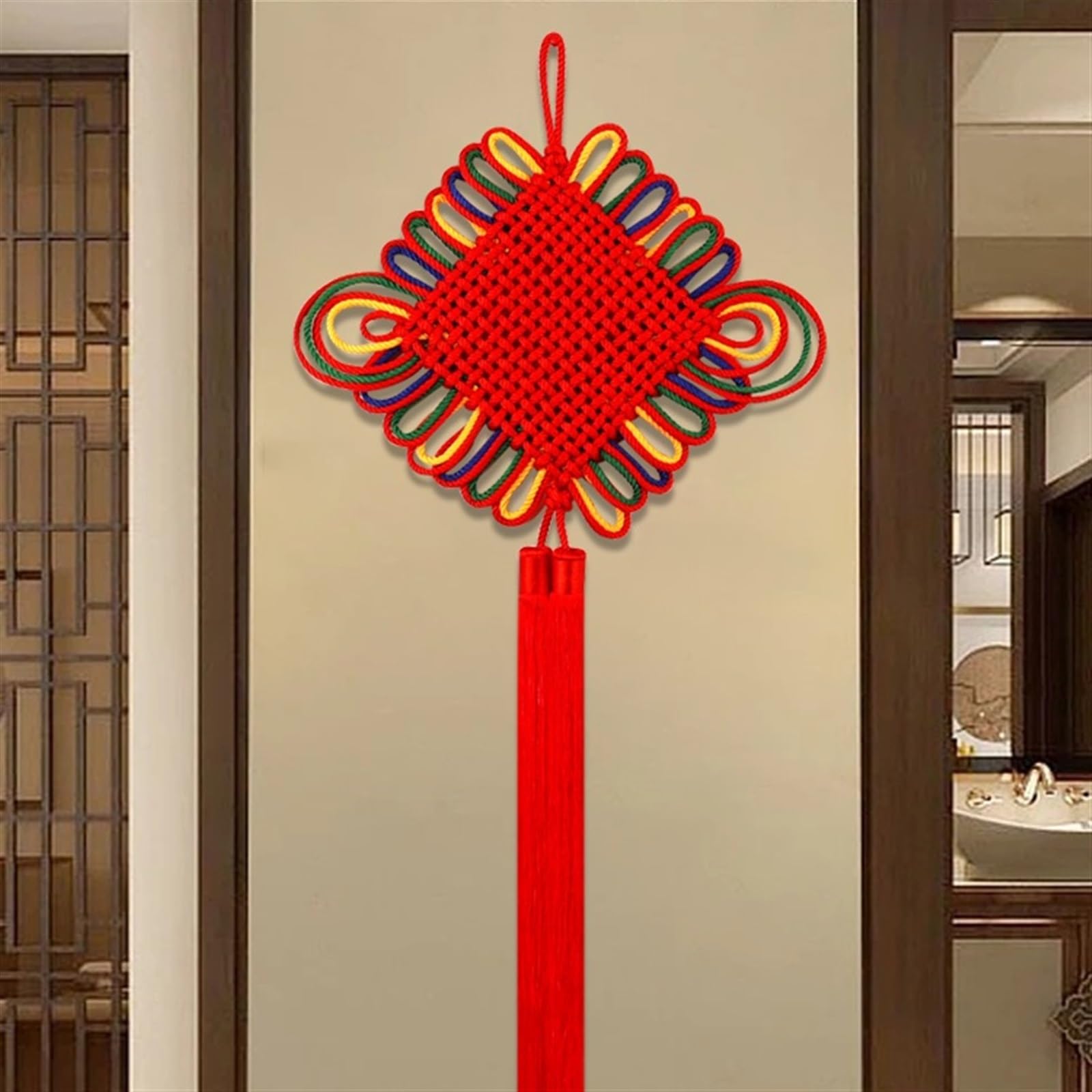 Nodo cinese, Ciondoli dell'anno lunare, Ciondoli di Capodanno, Decorazioni di buon auspicio del soggiorno, Nappe con nodi cinesi intrecciati a mano