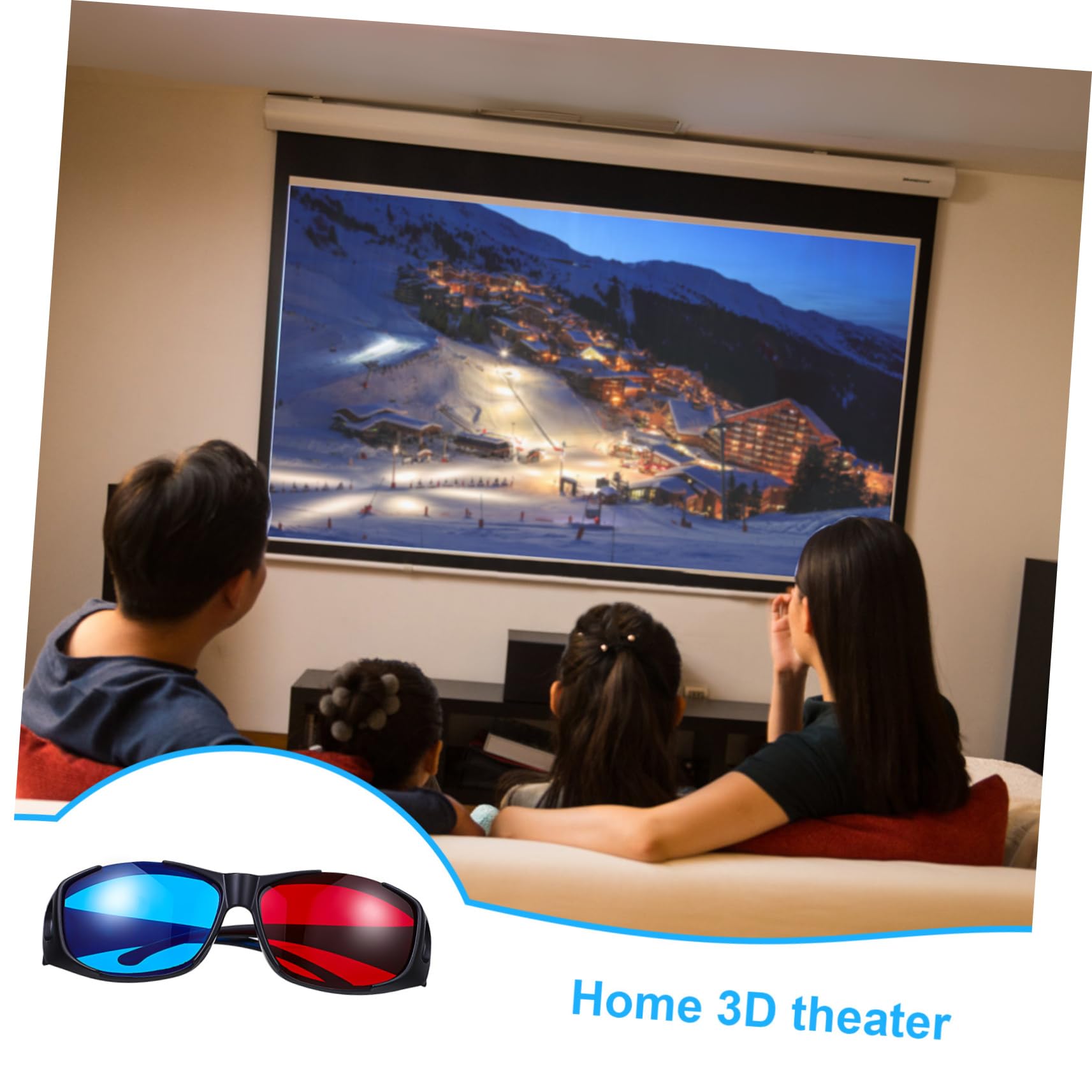 5 Stück Rot Blau 3D-Brillen aus Kunststoff mit Breiter Anwendbarkeit und Einfacher Bedienung für Gaming und Kinoerlebnis