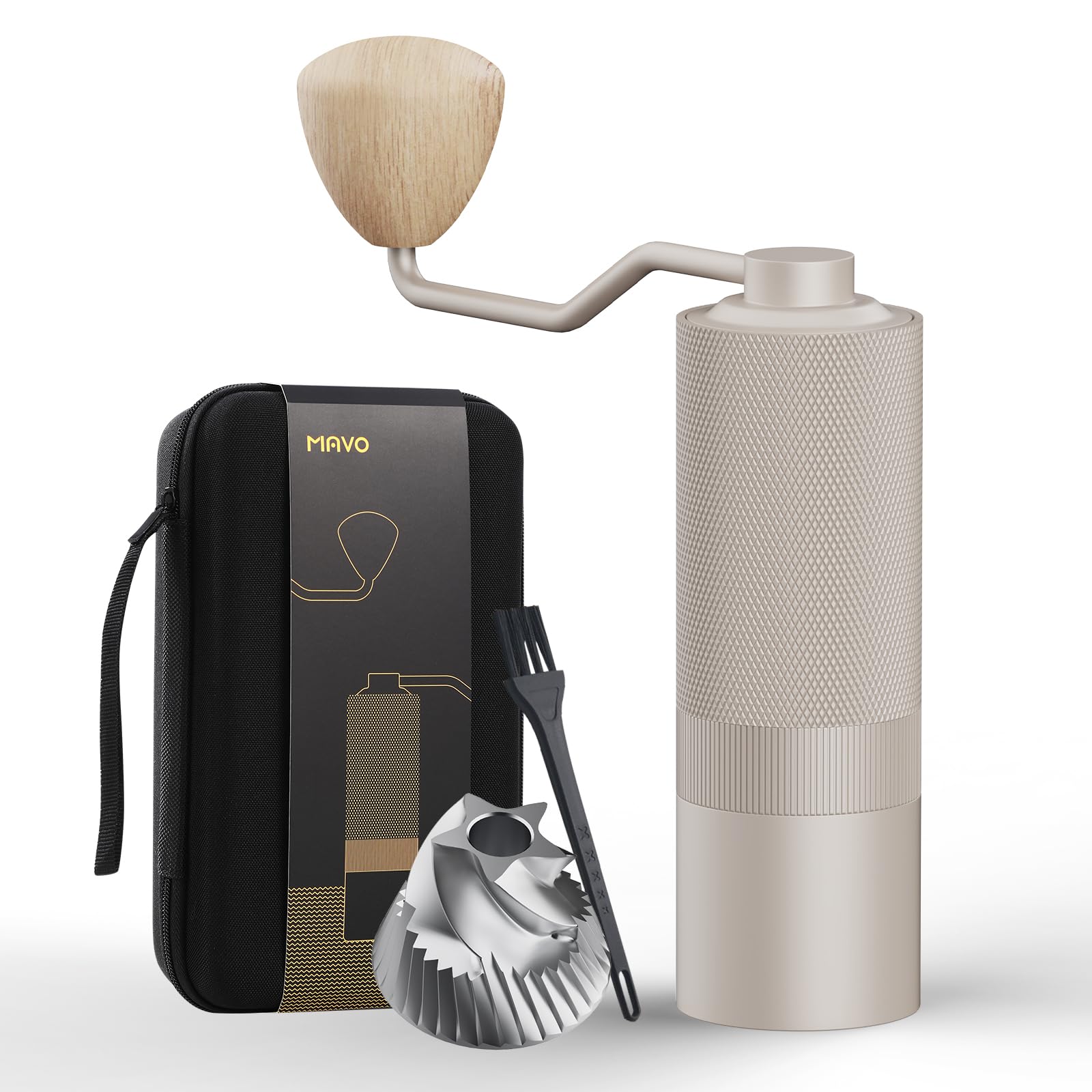 Amazon | MAVO ウィザード 手挽きコーヒーミル 粗さ調整可能 手動