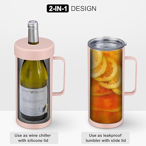 Miniatura 9 de MAXSO Cubo enfriador de vino, enfriador portátil de botellas de champán y vino de 25.4 fl oz, mantiene el vino y las bebidas frías, acero inoxidable
