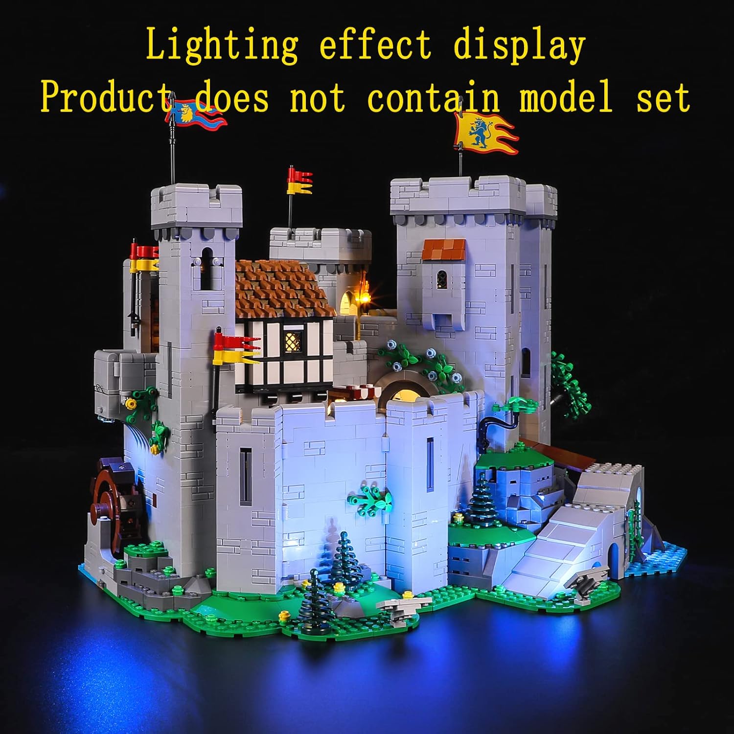 LED Light Kit Compatible with Lego Lion Knight's Castle - Lighting Set for Creator 10305 Building Model (Model Set Not Included)