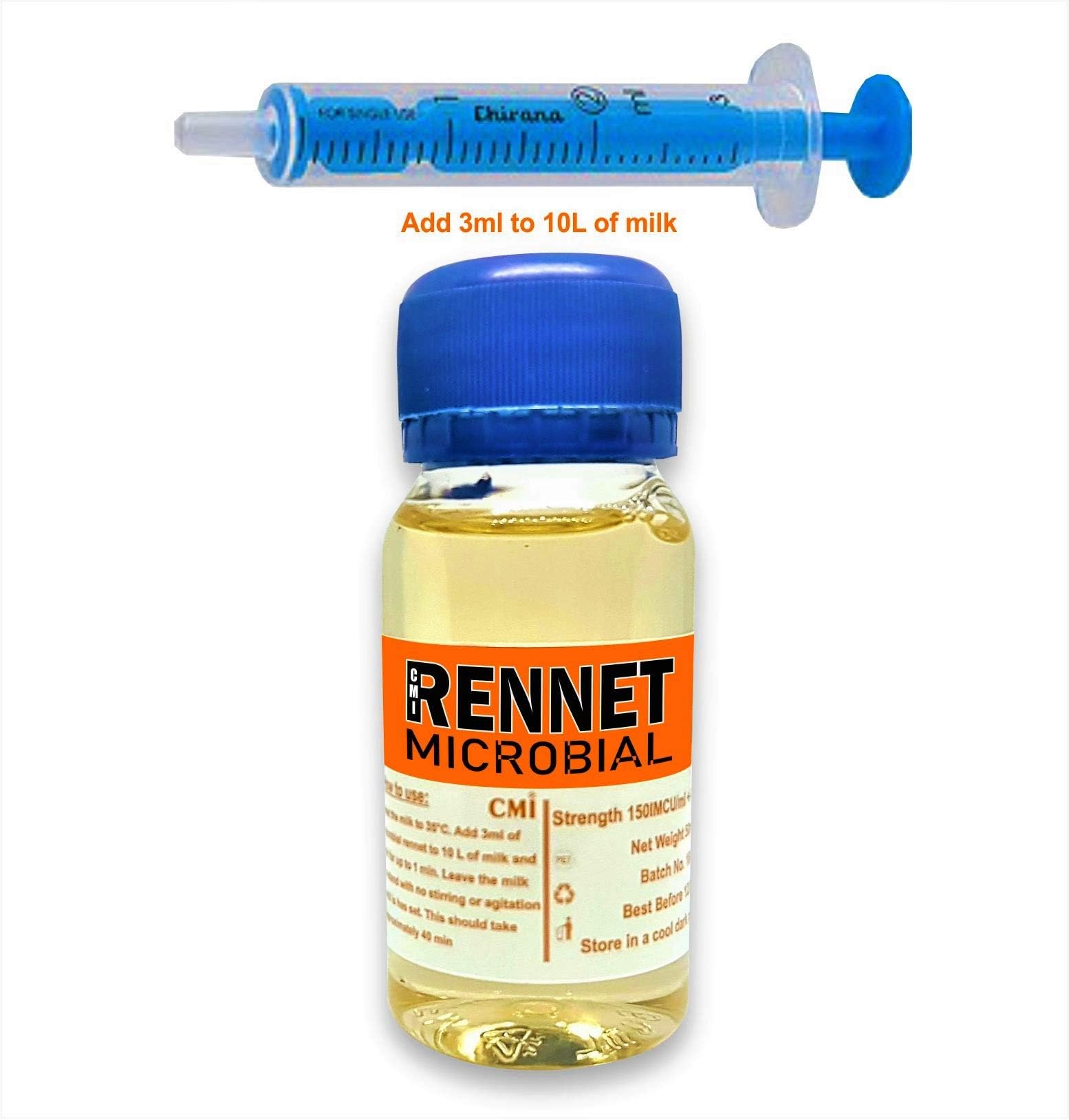 Microbial Liquid RENNET Ideal Coagulant 50ml | add 3 ml per 10L of milk