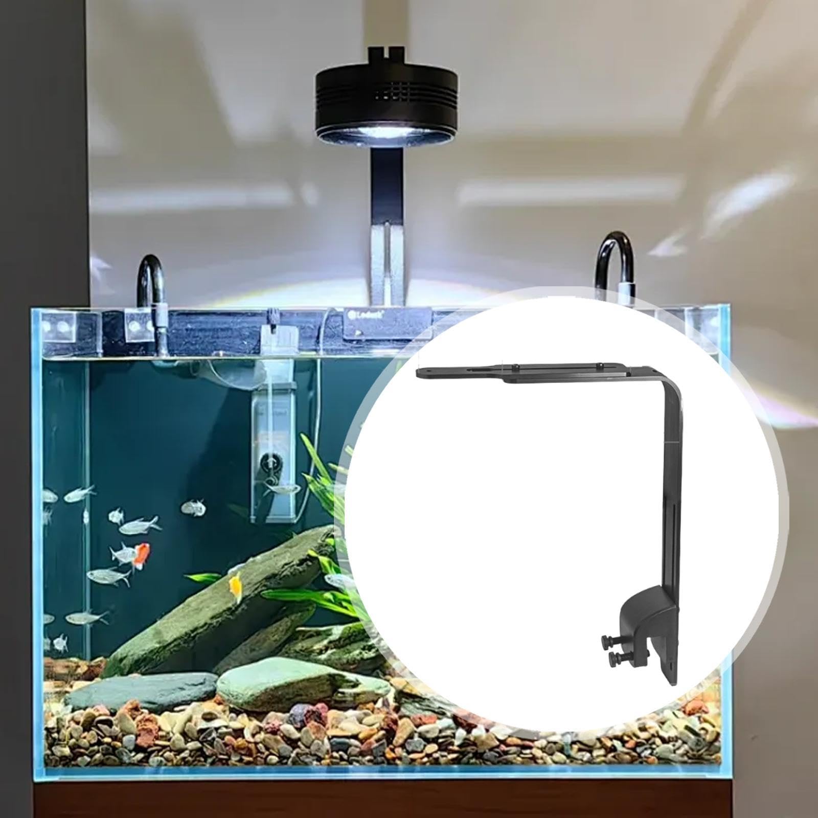Supporto per Lampada Acquario Porta Lampada Staffa Estensibile Metallo Regolabile Durevole Adatto per Illuminazione Acquario Marino Dolce Pesci, Style B