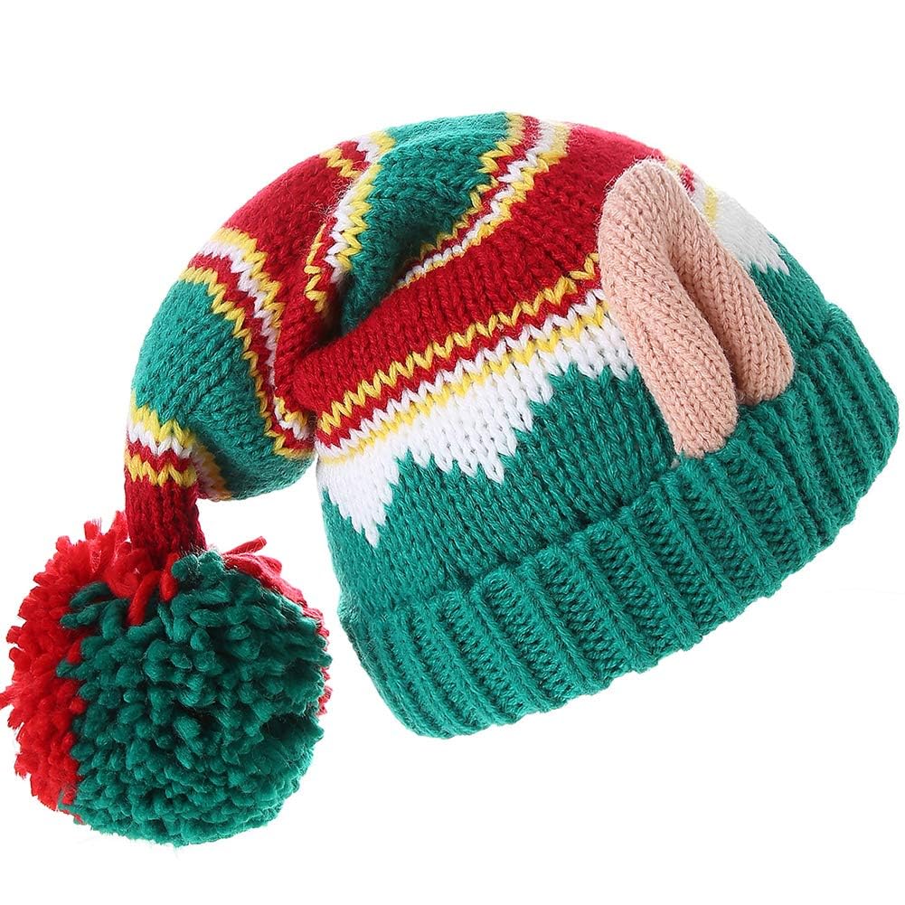 lmlalml christmas hats for women, kids and men elegant knitted warm funny beanie for new year festive holiday party