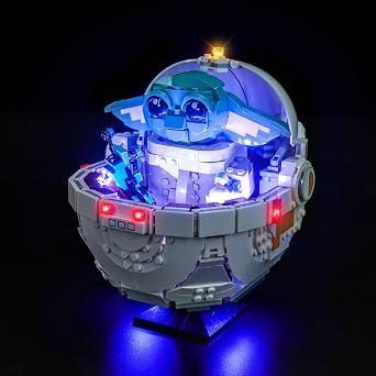 Light Compatible with Lego The Mandalorian Grogu with Hover Pram