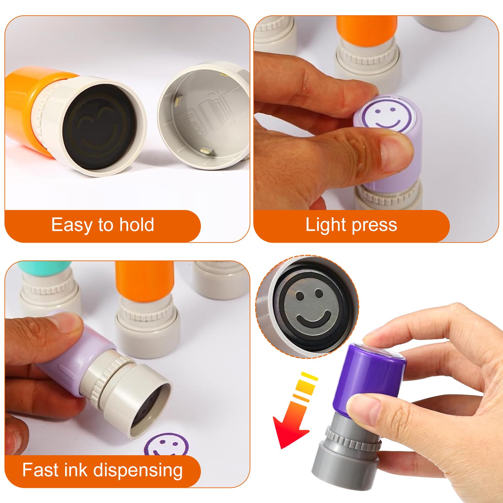 Timbri Maestre Per Bambini - 6 Pezzi Con Faccine Per Incoraggiamento E Lode - Foto 2