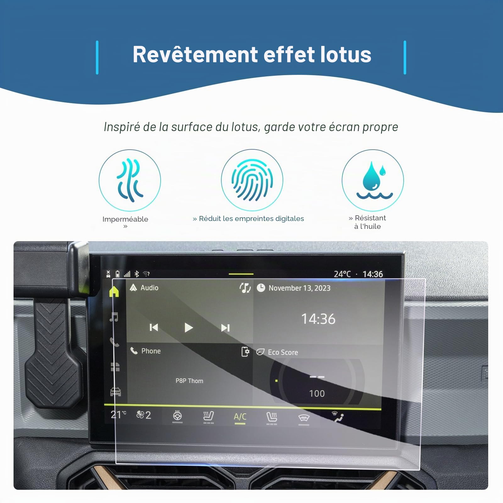 GAFAT Nouveau Dacia Bigster Mild Hybrid 2025 2026 10,1" Film de Protection d'Écran pour Navigation, Film Touchscreen en Verre, Accessoires Dacia Bigster 2025, Anti-chocs, 9H Anti-Rayures