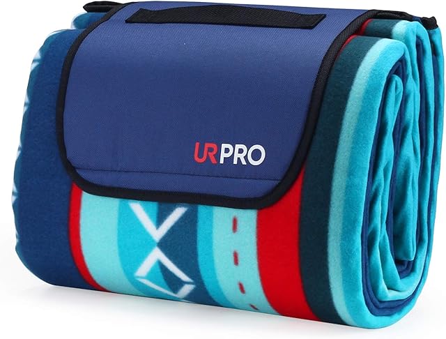 URPRO 200 x 200cm Picnic Blanket Mat Extra Large, Outdoor Blanket with Waterproof Backing for Camping, Park, Beach, Hiking, Family