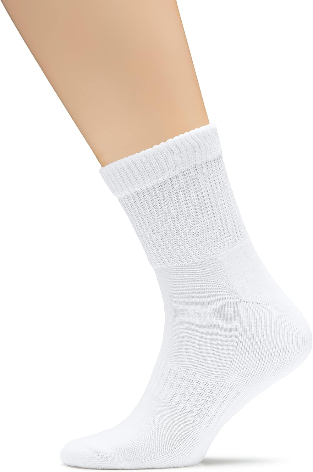 Hugh Ugoli Men's Cotton Diabetic Ankle Socks, Wide, Loose, Stretchy, Seamless Toe, Non Binding Top, Semi Cushion, 3-6 Pairs - Image 2