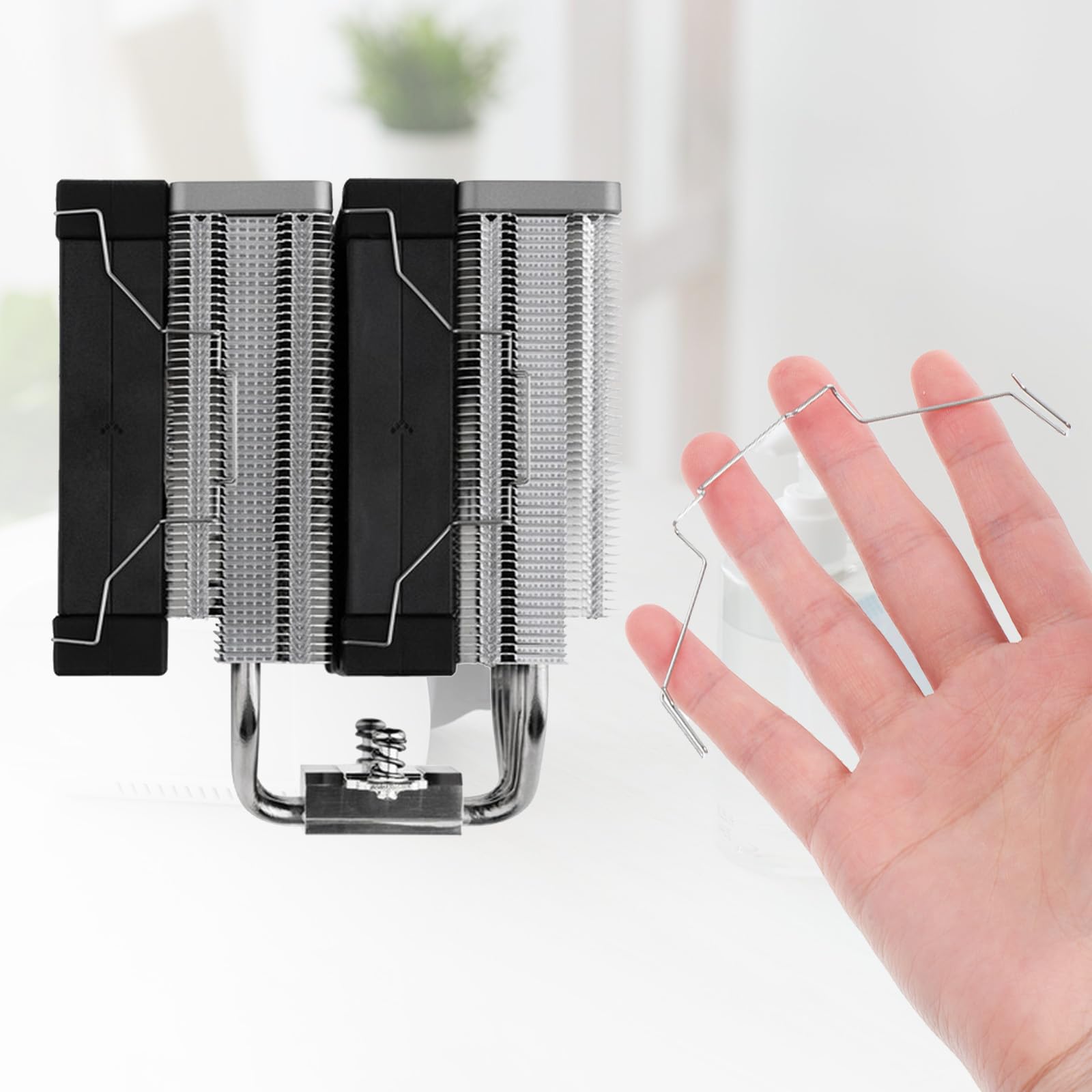8 hebillas de ventilador de disipador de calor de CPU de 4.7 in, clip de fijación para ventilador de radiador de CPU, soporte fijo para PC, placa base de PC, ventiladores CpuRadiator, hebilla de 6