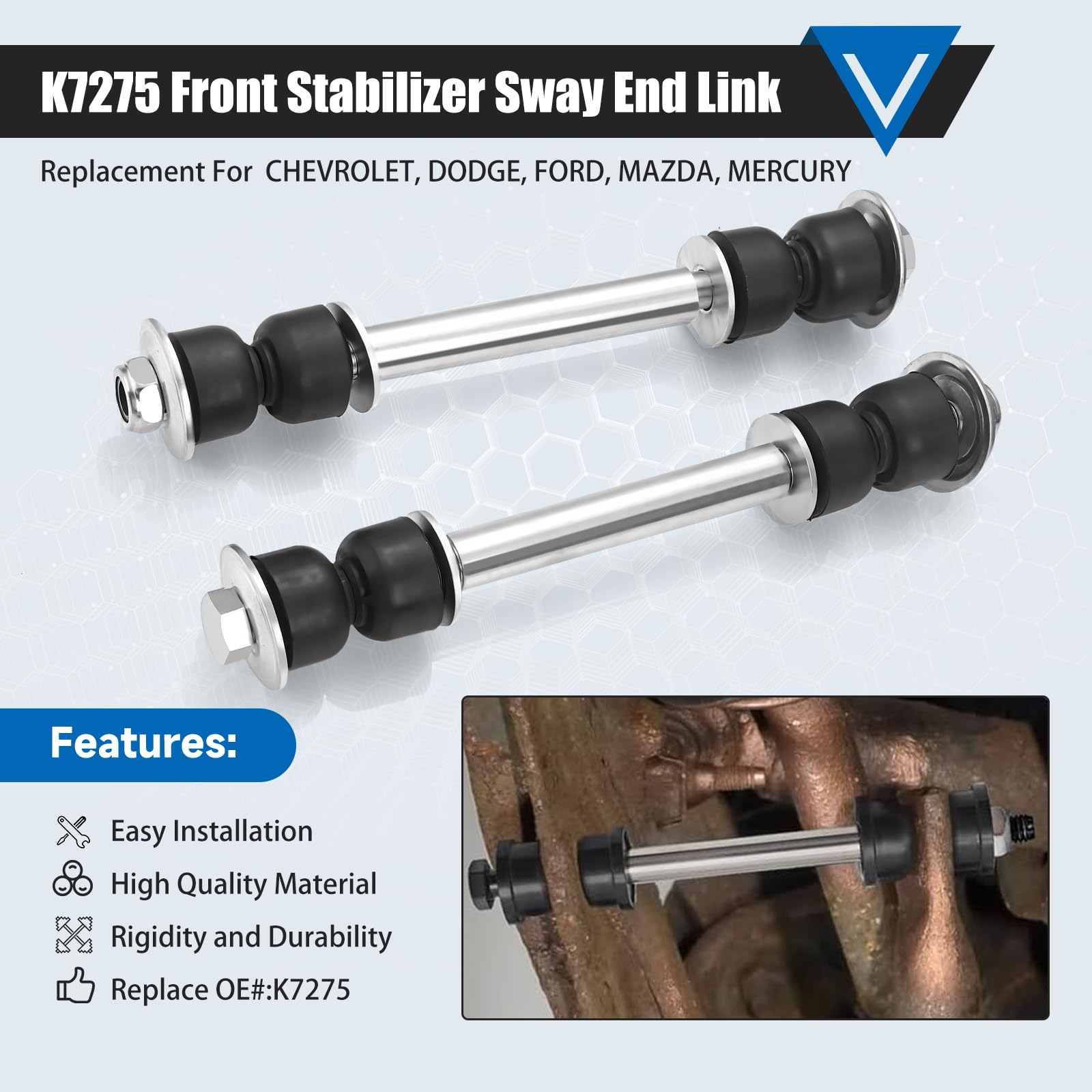 Amazon.com: K7275 Sway Bar, Front Stabilizer Bar Link Kit