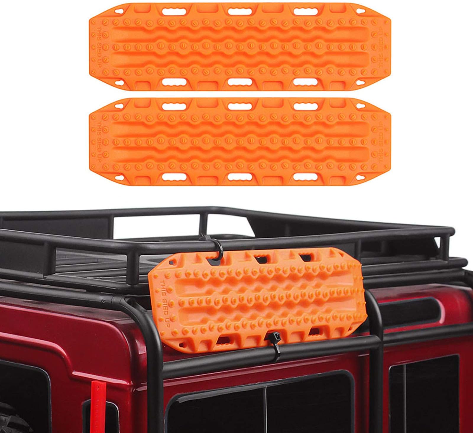 INJORA 2PCS Plastic Sand Ladder Recovery Board for 1:10 RC Crawler TRX-4 Axial SCX10 Tamiya CC01 MST CFX (Orange)