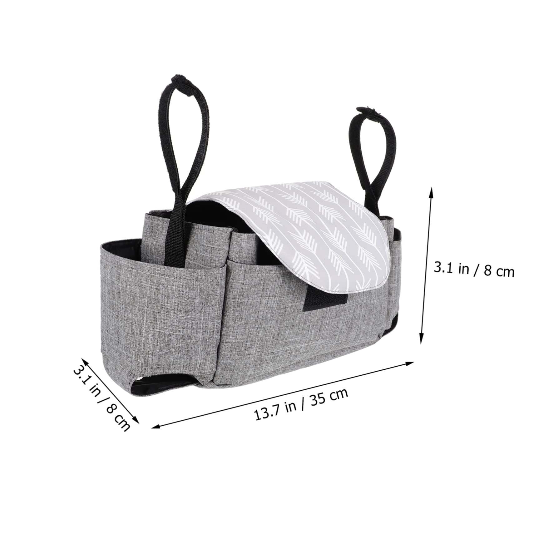 3 szt. Torba do przechowywania wózka Uchwyt na torebkę do wózka Uchwyt na kubek Organizator do wózka spacerowego Uchwyt na kubek do wózka Wózek do przechowywania Wielofunkcyjny materiał z tkaniny Oxfo