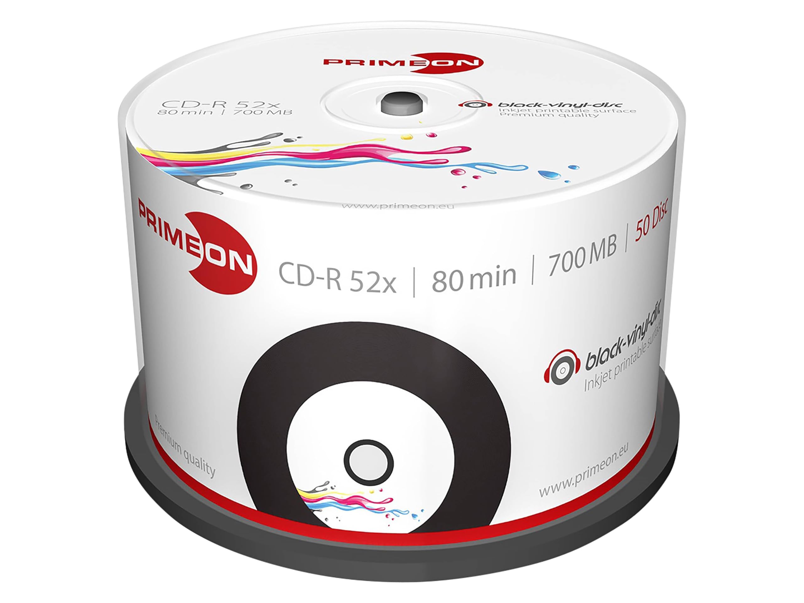 Primeon CD-R 80Min/700MB/52x Cakebox (50 Disc)