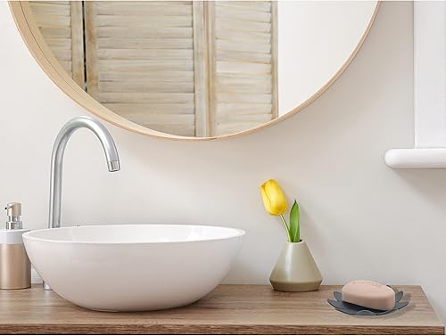 Miniatura 2 de Jabonera de baño, lirio de agua, color gris sólido