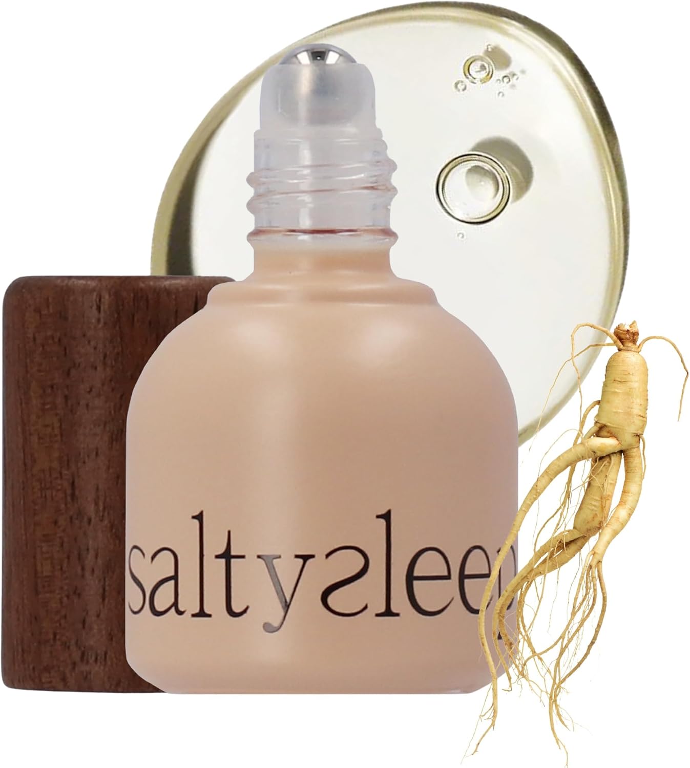 Roll On Essential Aroma Oil Premium Blend - Korean Ginseng, Olive Fruit, Castor Seed Relaxation Support Cooling Sensation Vitality Support Pocket-Sized Aromatherapy Oil 0.33 fl.oz 10ml