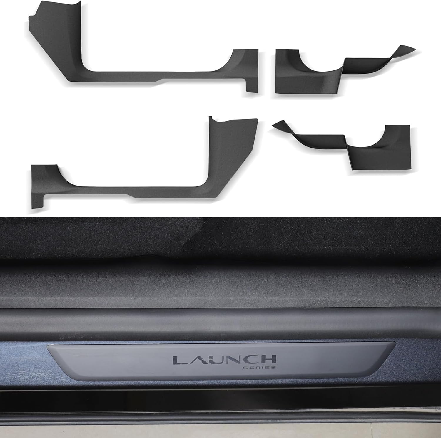 2025 2026 Model Y Juniper Door Sill Protector 4 PCS TPE Anti-Scratch Front and Rear Door Entry Guard for Tesla Model Y Refresh Juniper Accessories New Model Y Juniper Door Sill Protector