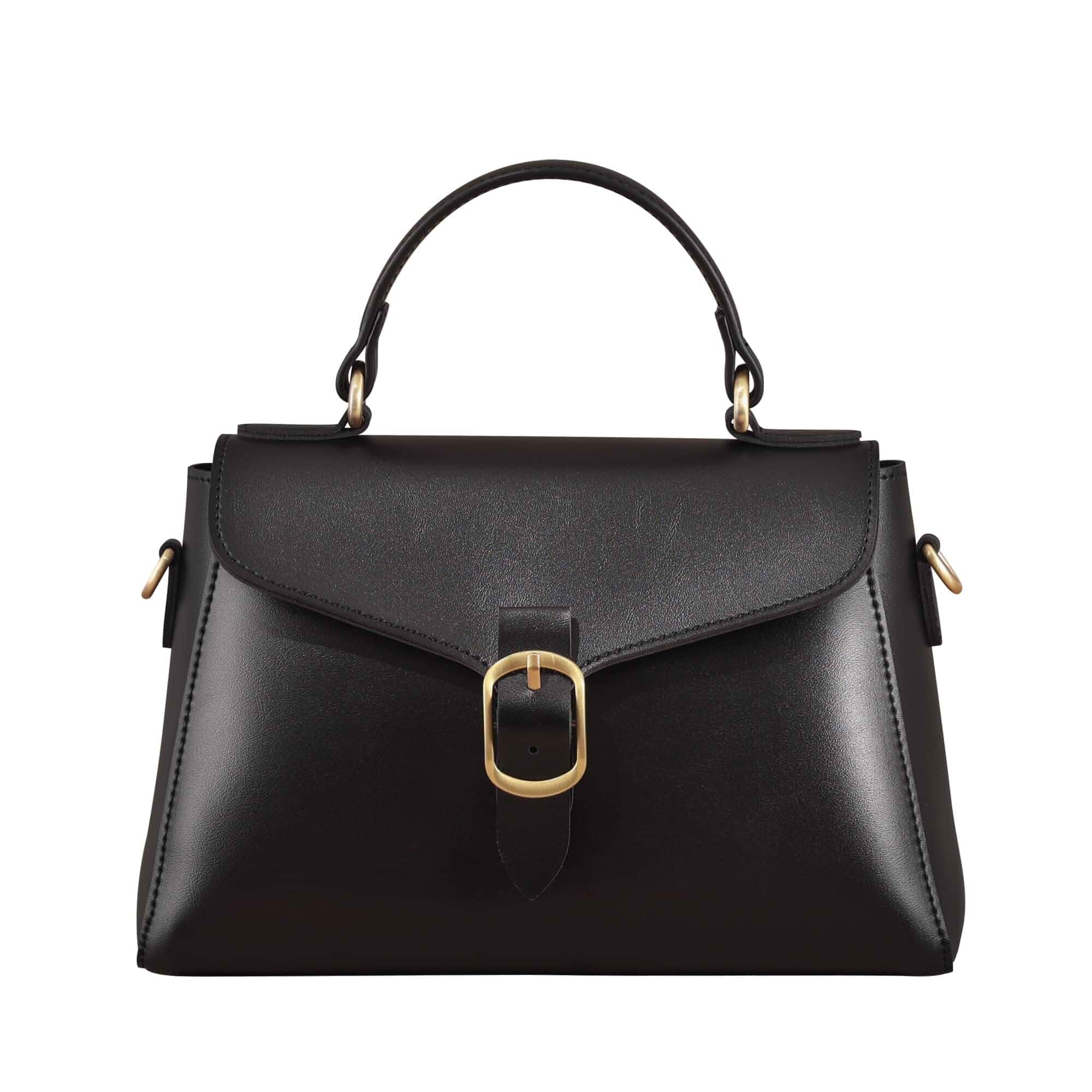 Vintage Vegan Leather Flap Top Handle Bag For Women Retro Satchel Casual Purse Simple Shoulder Classic Handbag