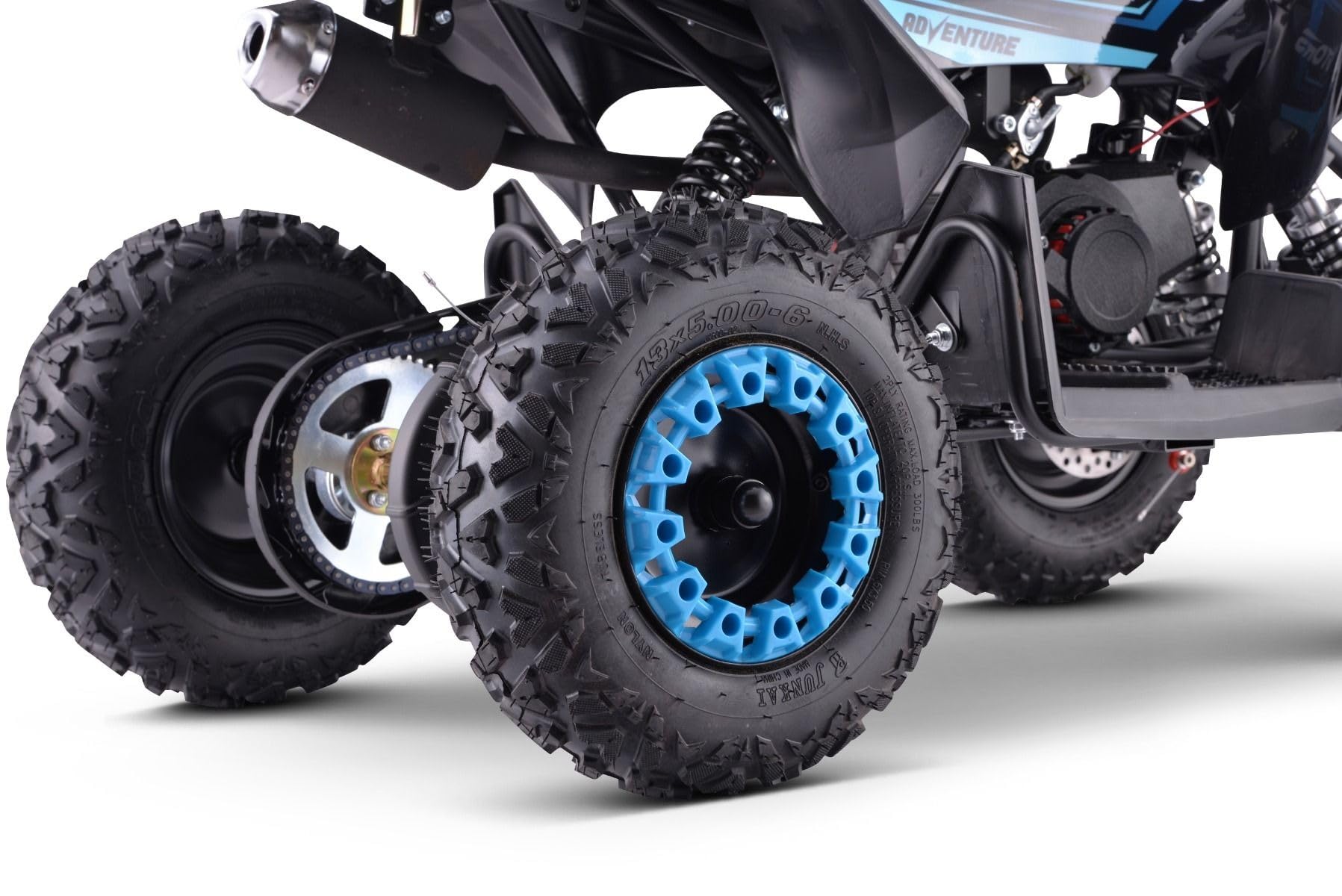 MINIQUAD Benzina 49CC per bambini, RATTE-R6-BN, Blu, Bambini da 4 a 10 anni