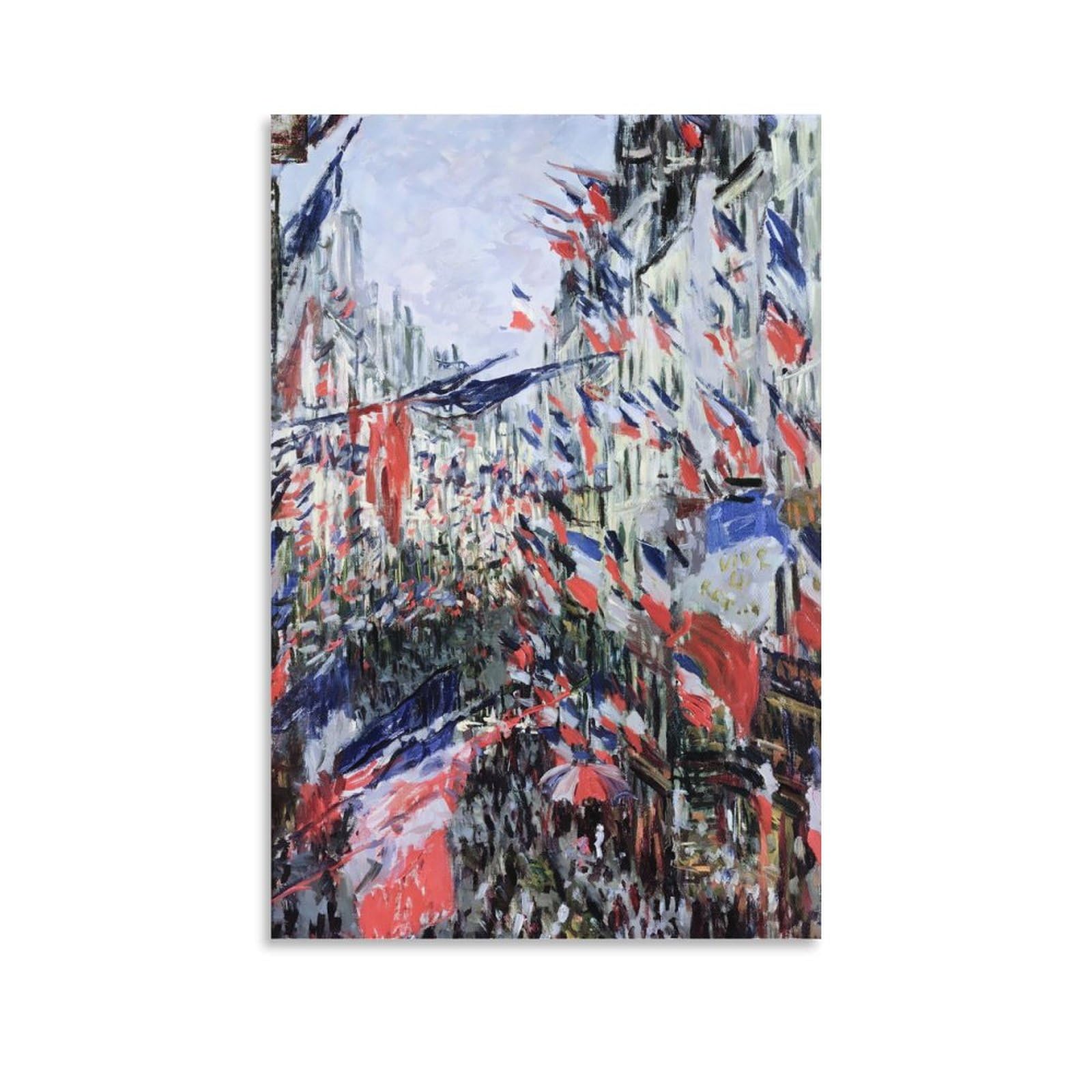 画家クロード・モネ 世界名画 サン ドニ街 1878年6月30日の祭日 油絵ポスター ポスター 装飾 絵 キャンバス 壁アート リビングルーム 寝室 印刷 アートパネル20x30inch 50x75cm ホーム キッチン