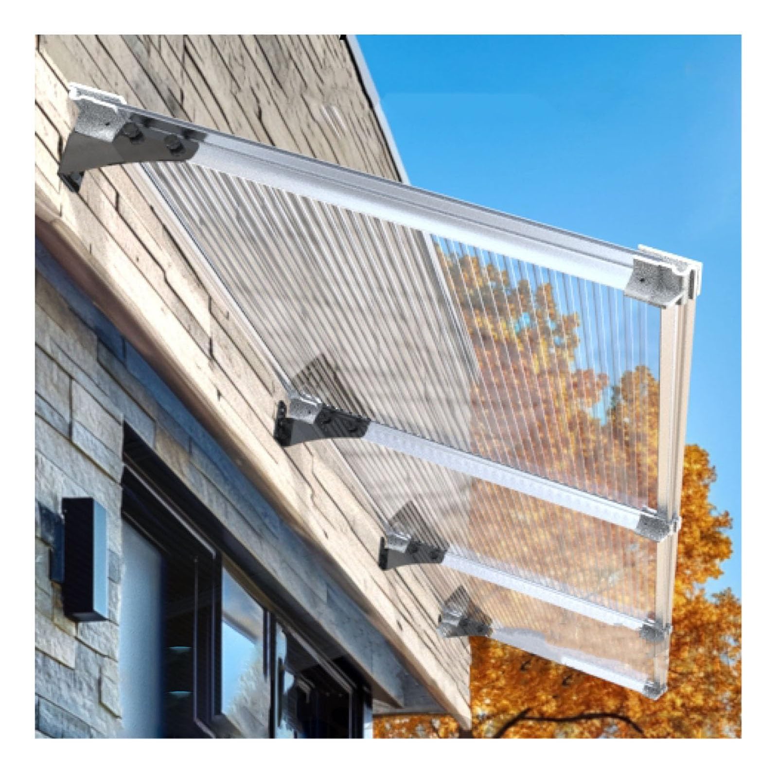 Auvent de fenêtre d'extérieur pour terrasse et porte d'entrée étanche 40x150