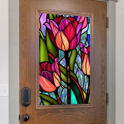 Miniatura 5 de Película para ventana de privacidad con adherencia estática, 3D, decorativa, colorida, extraíble, para ventana, aislamiento térmico, lámina de