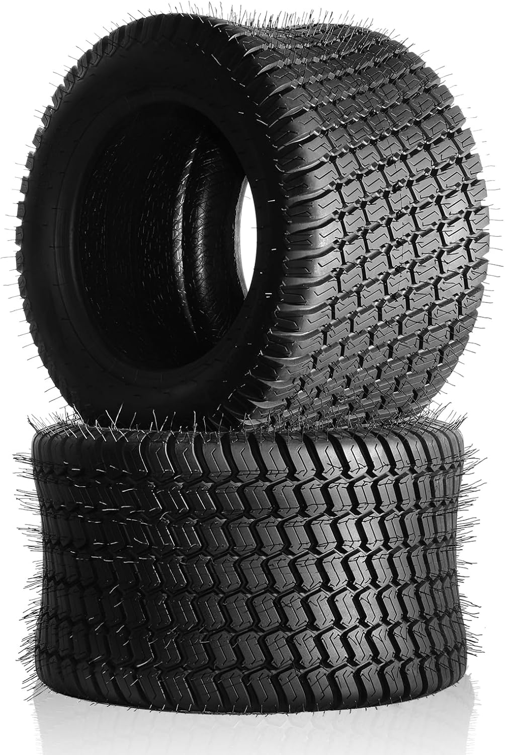 SUNROAD 18x10.50-10 Lawn Mower Garden Turf Tires Tubeless 4 Ply 18x10.50x10 Turf Saver Tires for Lawn & Garden Tractor Riding Mower Golf Cart 18/10.5-10 Set of 2