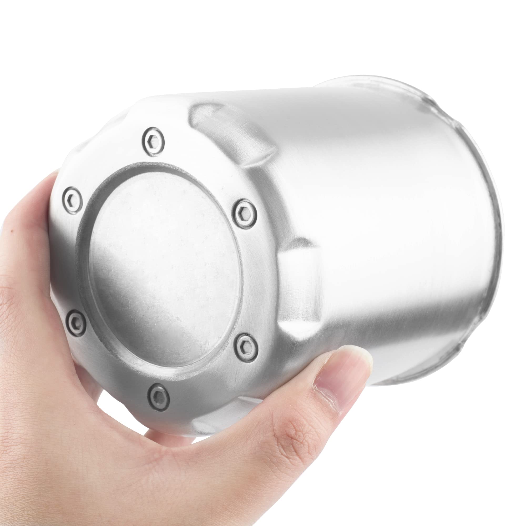 RhinoTuning 4 Stück 4.25in Aufsteckbare Mittelkappen Aluminium-nabendeckel Passend für 4,25in LKW-Anhänger-Felgenlöcher 4.65 Zoll Große Nabenkappen | Passend für 4,25in LKW-Anhänger-Felgenlöcher 4.65 Zoll Große Nabenkappen