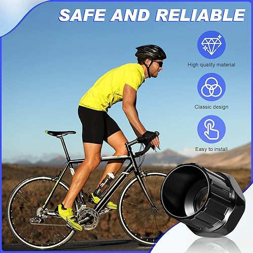 Miniatura 3 de Riakrum Herramienta de eliminación de casetes de bicicleta de montaña, herramienta de bloqueo negro para reparación de 6 uds