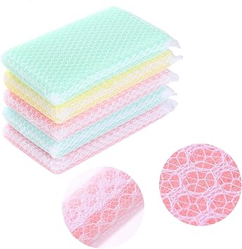 Individually Wrapped Sponge, Kitchen Dishwashing Sponge Non Scratch Heavy Duty Scouring Pad, Odor-Free Microfiber Cleaning Sponge Wipes Scrub Pads for Cleaning Dishes Hard Surface Tools 10