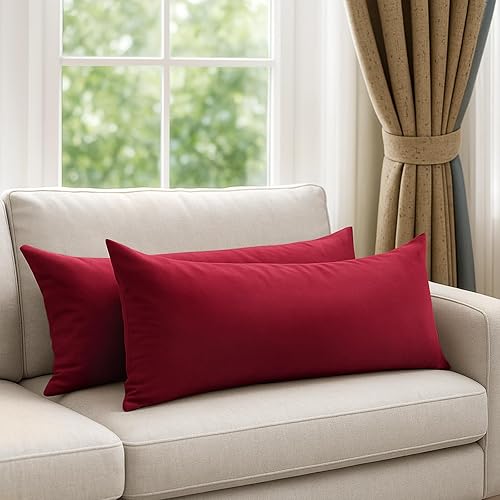 Vista 428 de Thmyo Paquete de 2 fundas de almohada cuadradas decorativas de algodón, fundas de almohada de sublimación en blanco, fundas de cojín blancas