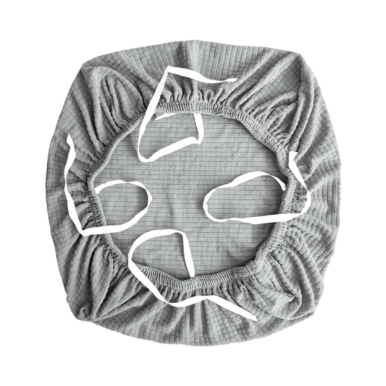 Yajuyi Funda Elástica para Silla de Oficina/Ordenador, Funda Protectora Universal para Asiento de Silla de Ordenador, Gris Claro, Individual