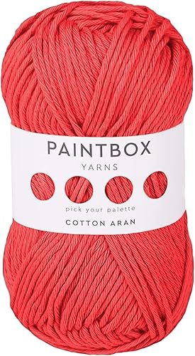 Miniatura 14 de Paintbox Yarns Hilo Aran 100% Algodón 1.76oz (50g), 93 Yardas (85m) - Lana Peinada Vino Tinto para Ganchillo o Tejer - Suave, Ligero para Suéteres