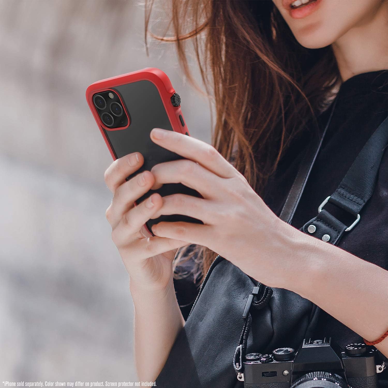 Catalyst - Case for iPhone 11 Pro Case with Clear Back, Heavy Duty 10ft Drop Proof, Truss Cushioning System, Rotating Mute Switch Toggle, Compatible with Wireless Charging, Lanyard Included - Red