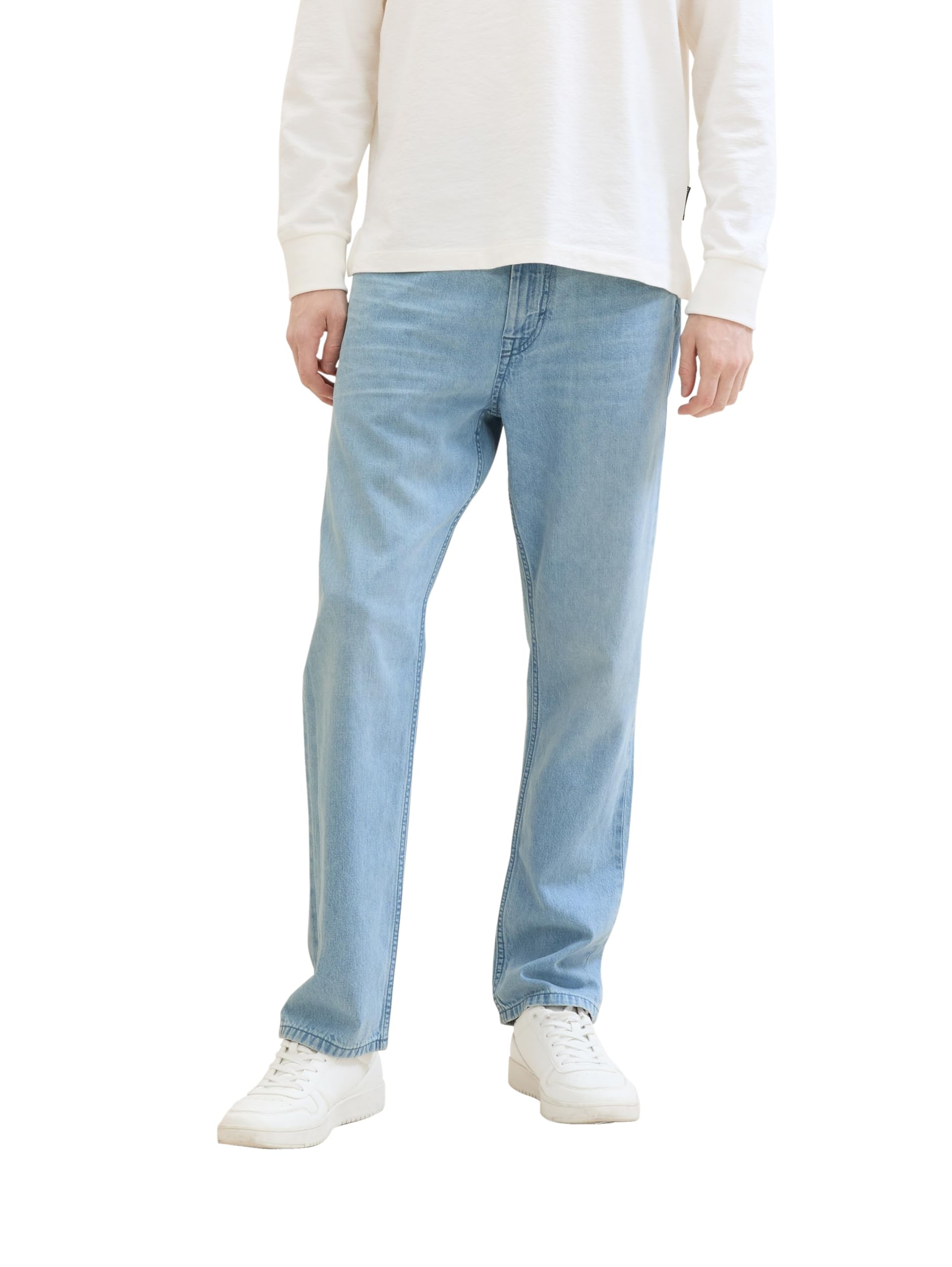 TOM TAILOR Men's Comfort Straight Jeans with Linen Content