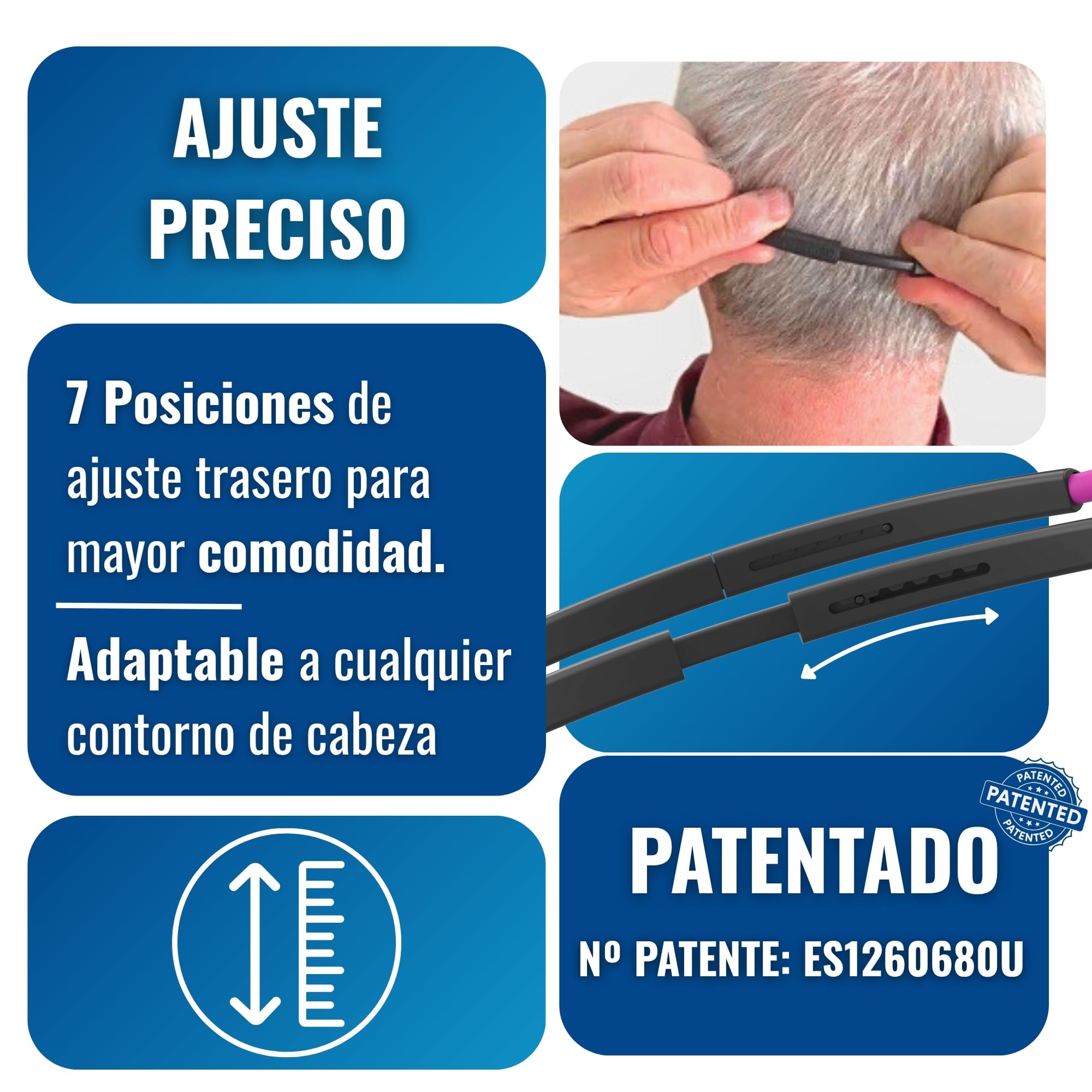 INDESMED Gafas de Lectura Magnéticas con Filtro de Luz Azul Ajustables | Ajuste Preciso Patentado 7 Posición, Ligeras, Diseño Moderno, Hombre y Mujer, Cordón Intercambiable y Flexible | INDESmed