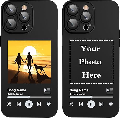 Miniatura 2 de Funda de teléfono con placa de música personalizada para iPhone 16, 15, 14, 13, 12, 11 Pro Max Mini Plus Xr, diseña tu propia funda personalizada