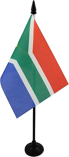 Miniatura 291 de Bandera de mesa Sierra Leona de 5 x 8 pulgadas, bandera de escritorio de Sierra Leona, 8.3 x 5.5 in, barra y base de plástico negro AZ FLAG