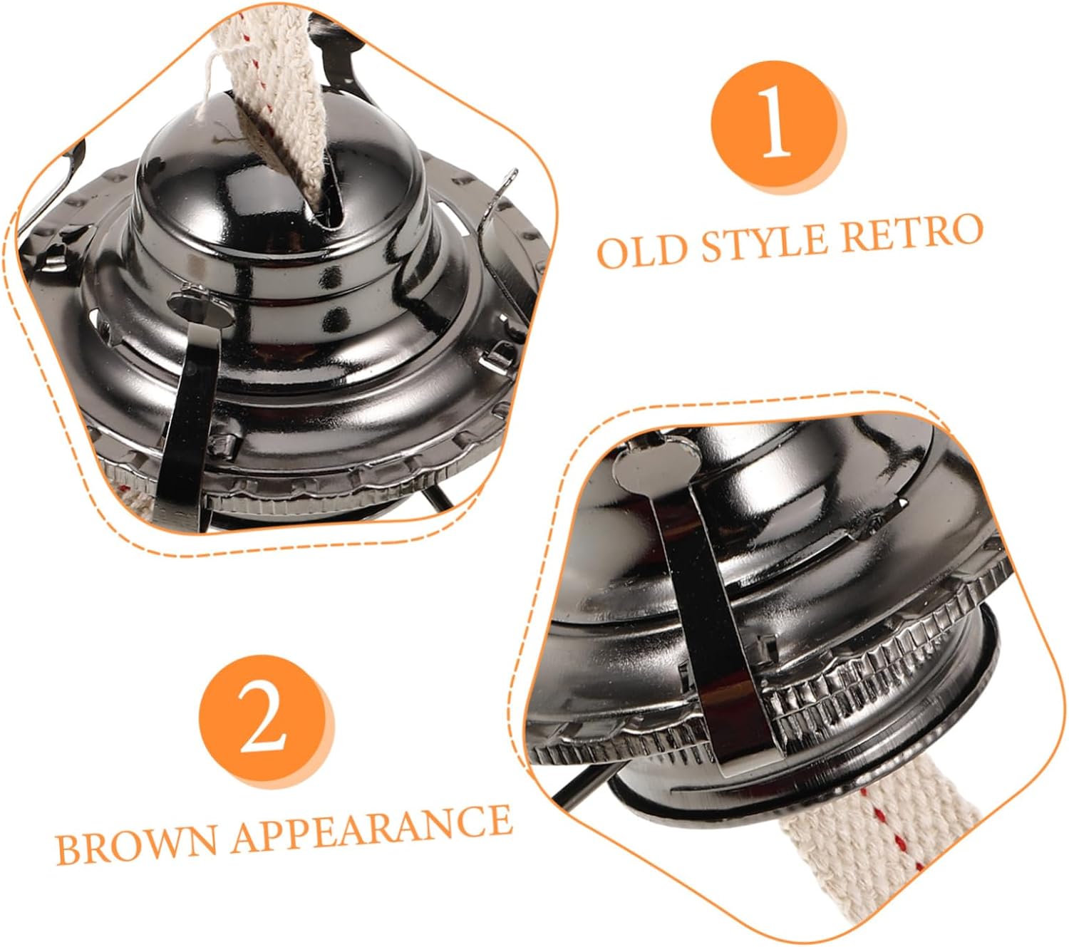 PRETYZOOM 5pcs Oil Lamp Wick Replacement Kerosene Lamp Burner for Vintage Home Decor and Outdoor Use Deep Accessory for Lighting