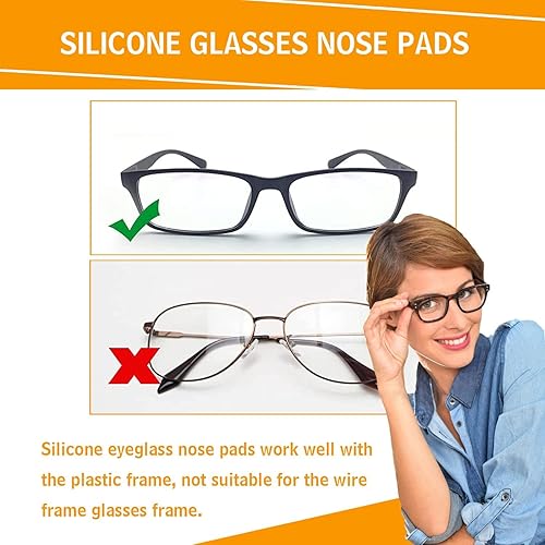 Vista 5 de Almohadillas de silicona para la nariz, adhesivas, hipoalergénicas, para lentes y lentes de sol, 12 pares 12 piezas