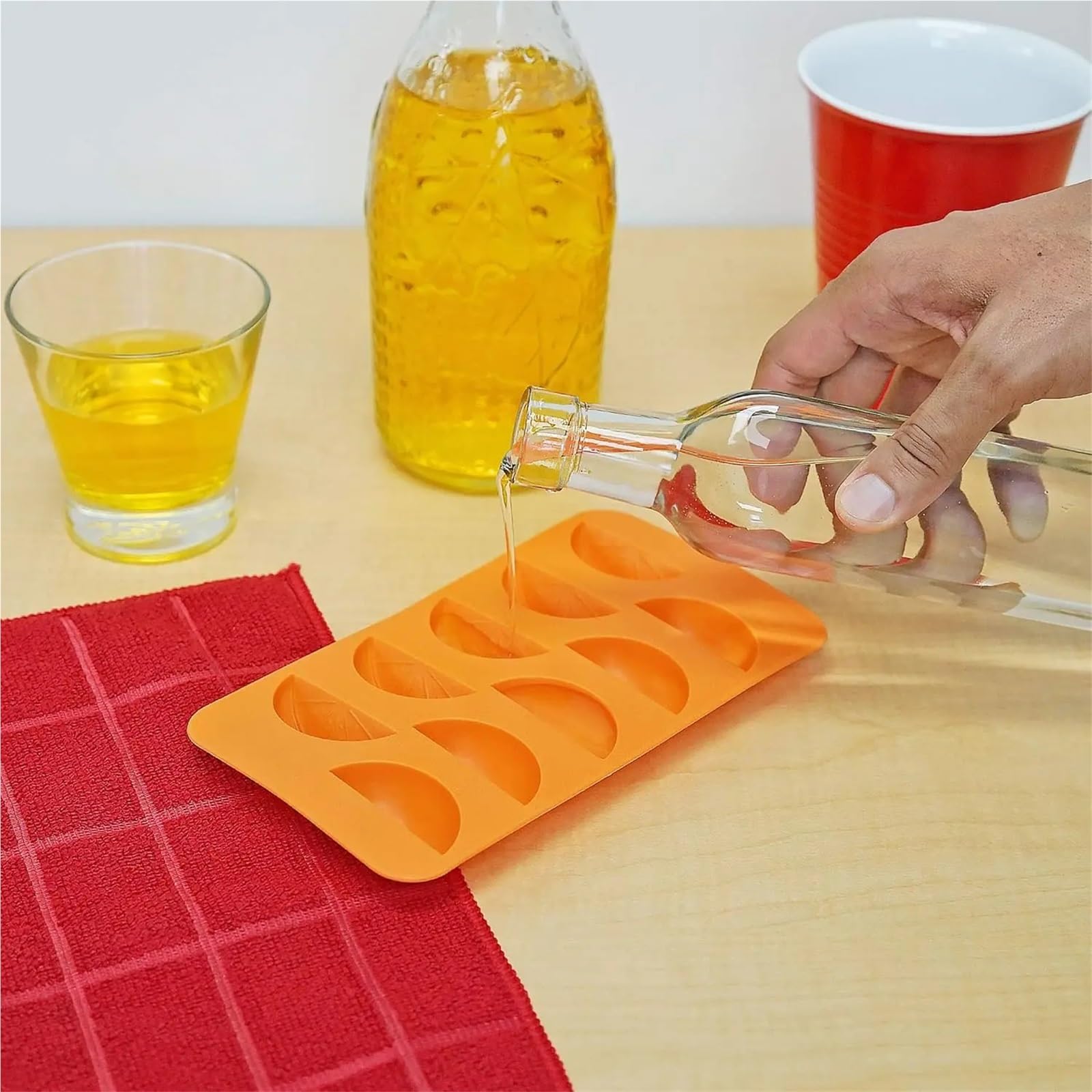 EiswüRfelform Lustige Orangenscheiben-Eiswürfelform – fruchtförmige Formen for Getränke, Schokolade, Süßigkeiten, Gelee und Seife