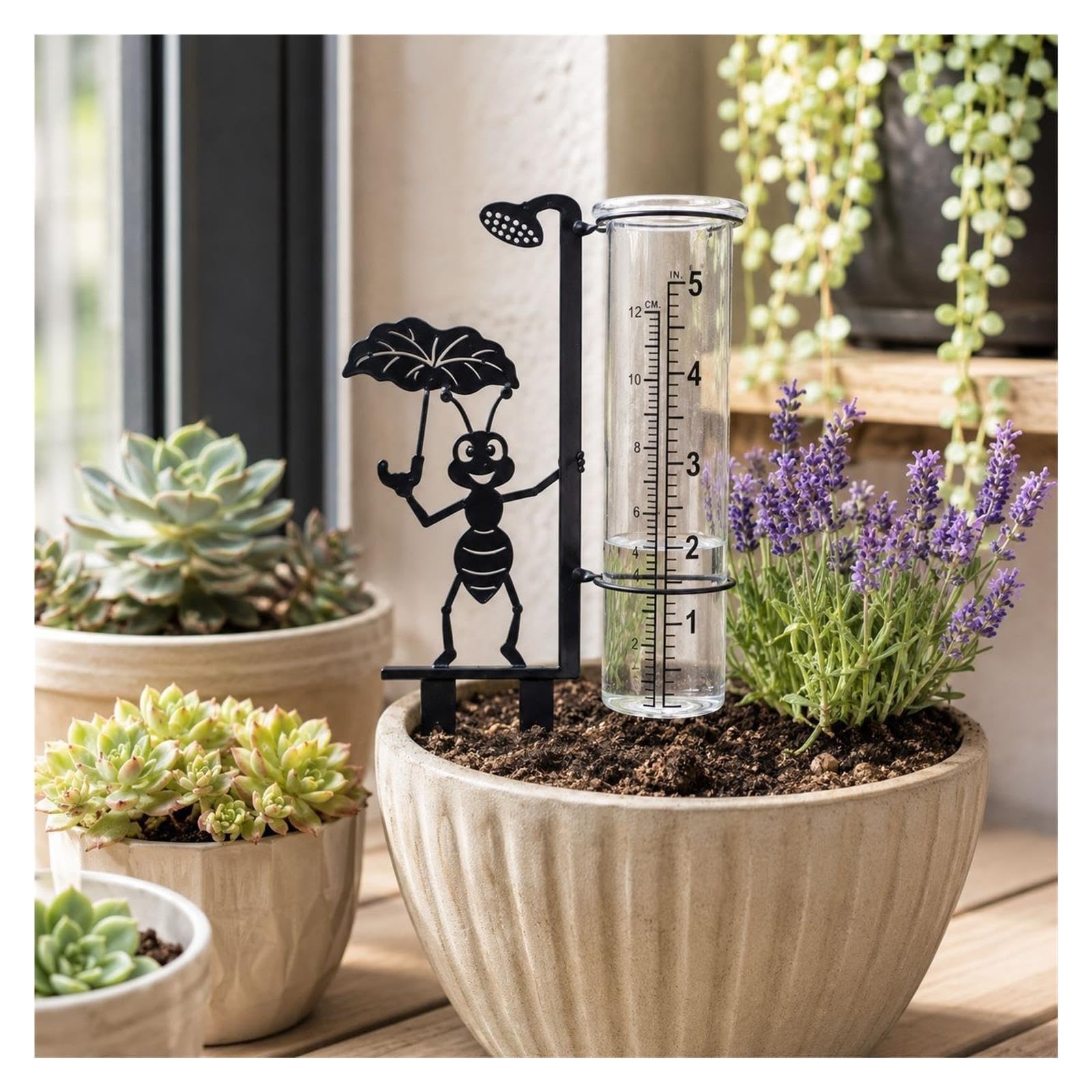 Regenmesser Aus Glas Für Garten