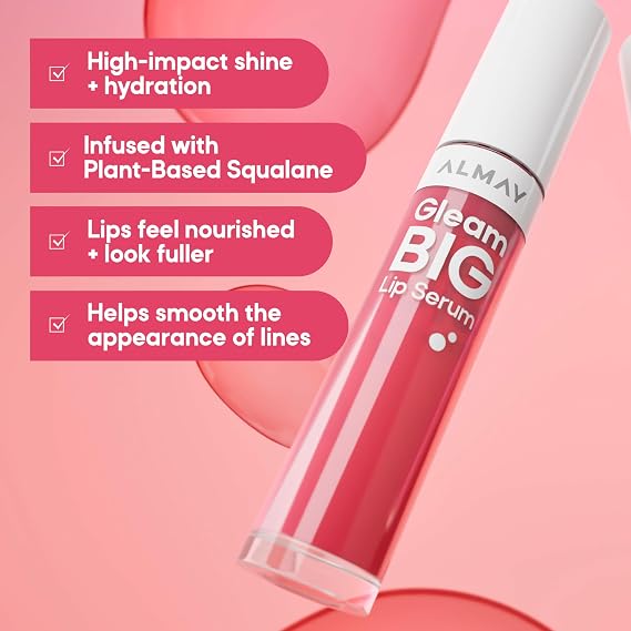 Almay Gleam Big Lip Serum, 300 Make Your Mauve, 0.13 fl oz