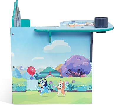 Delta Children Bluey Chair Desk with Storage Bin - Greenguard Gold Certified, Blue