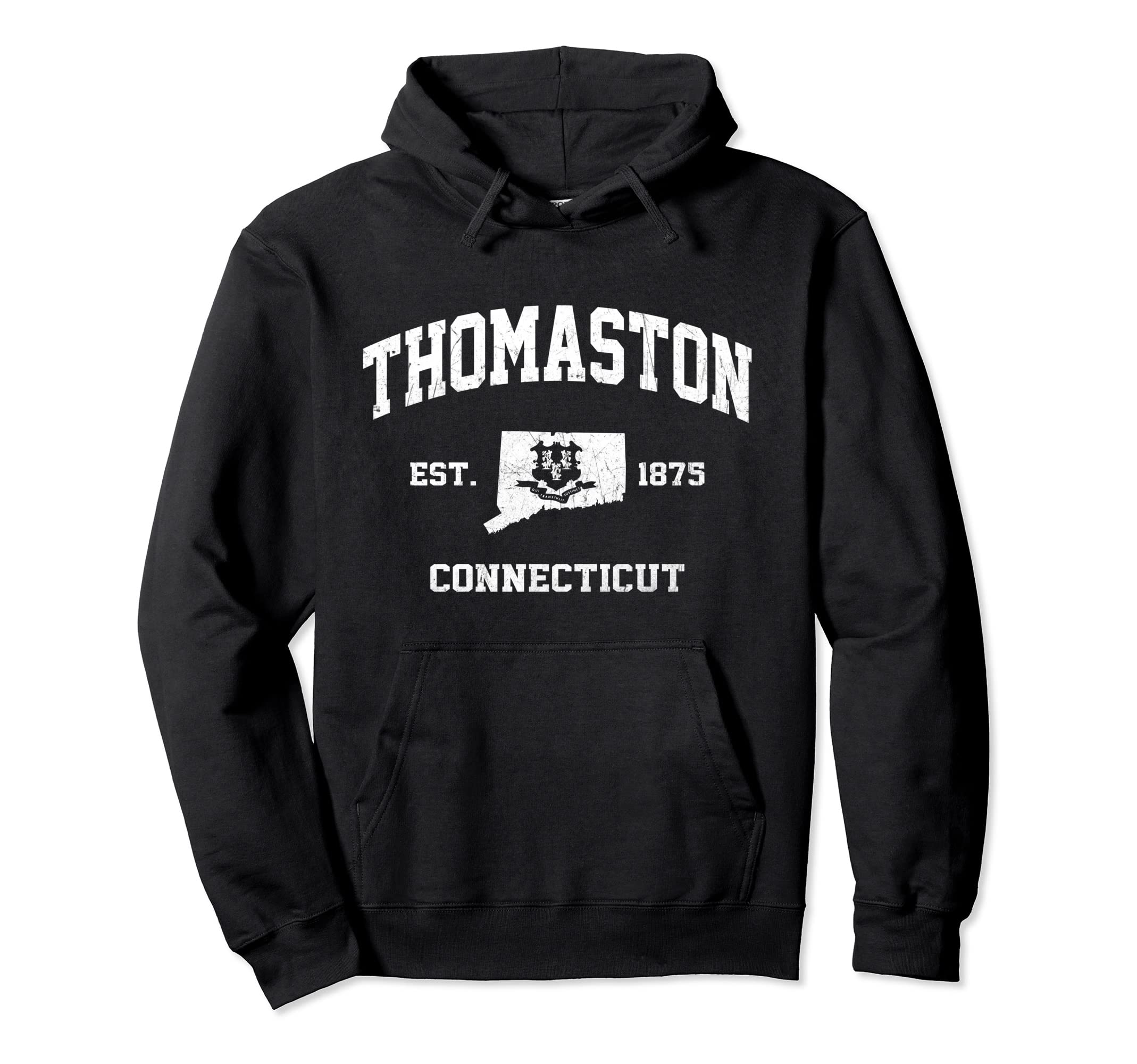 Thomaston Connecticut CT vintage state Athletic style Pullover Hoodie